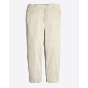 J Crew | Petite Skimmer Pants Size 2 Beige Ankle Crop Cotton Stretch